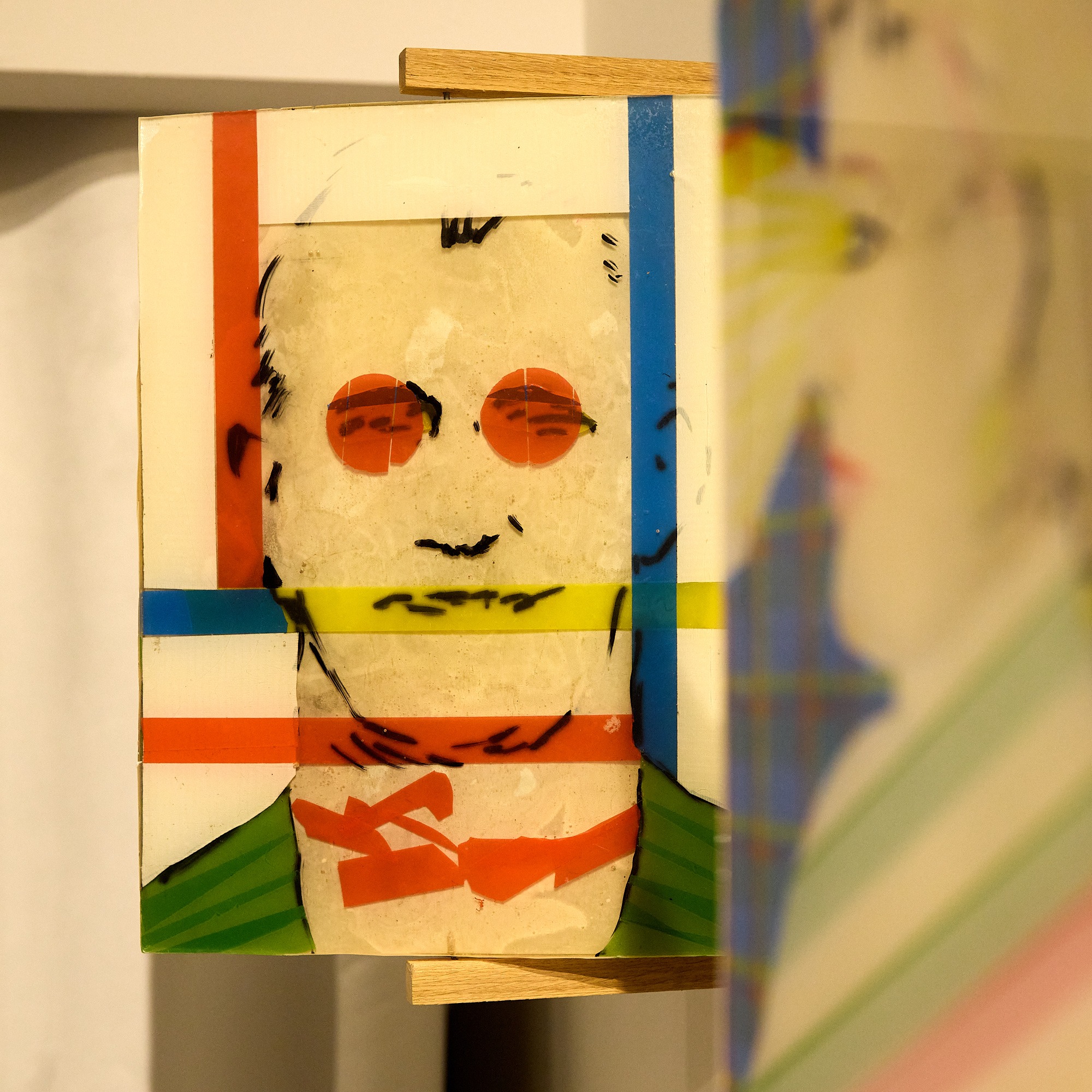 Gelaagd mixedmediawerk van Steven Vermeyen